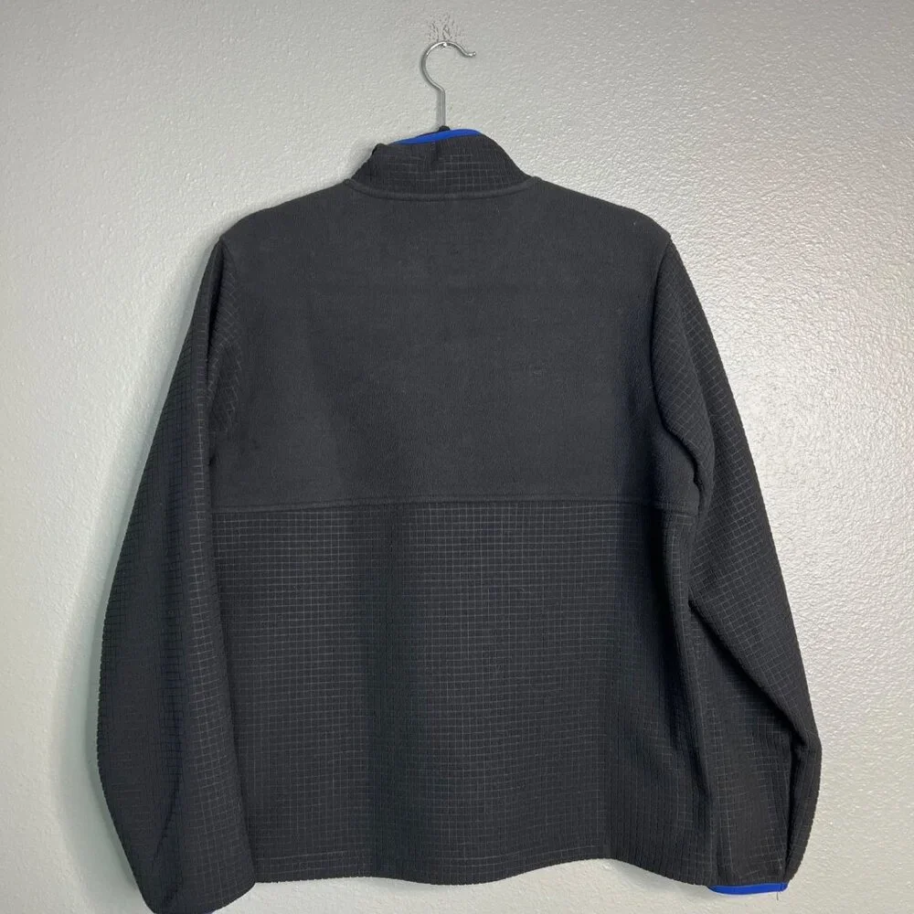 Lands' End Lightweight Fleece Jacket Men's Small‎ Full Zip Pockets Black